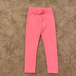 Hanna Andersson Pink Solid Leggings size 4